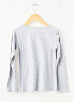 T-shirt Confetti Gris Manches Longues
