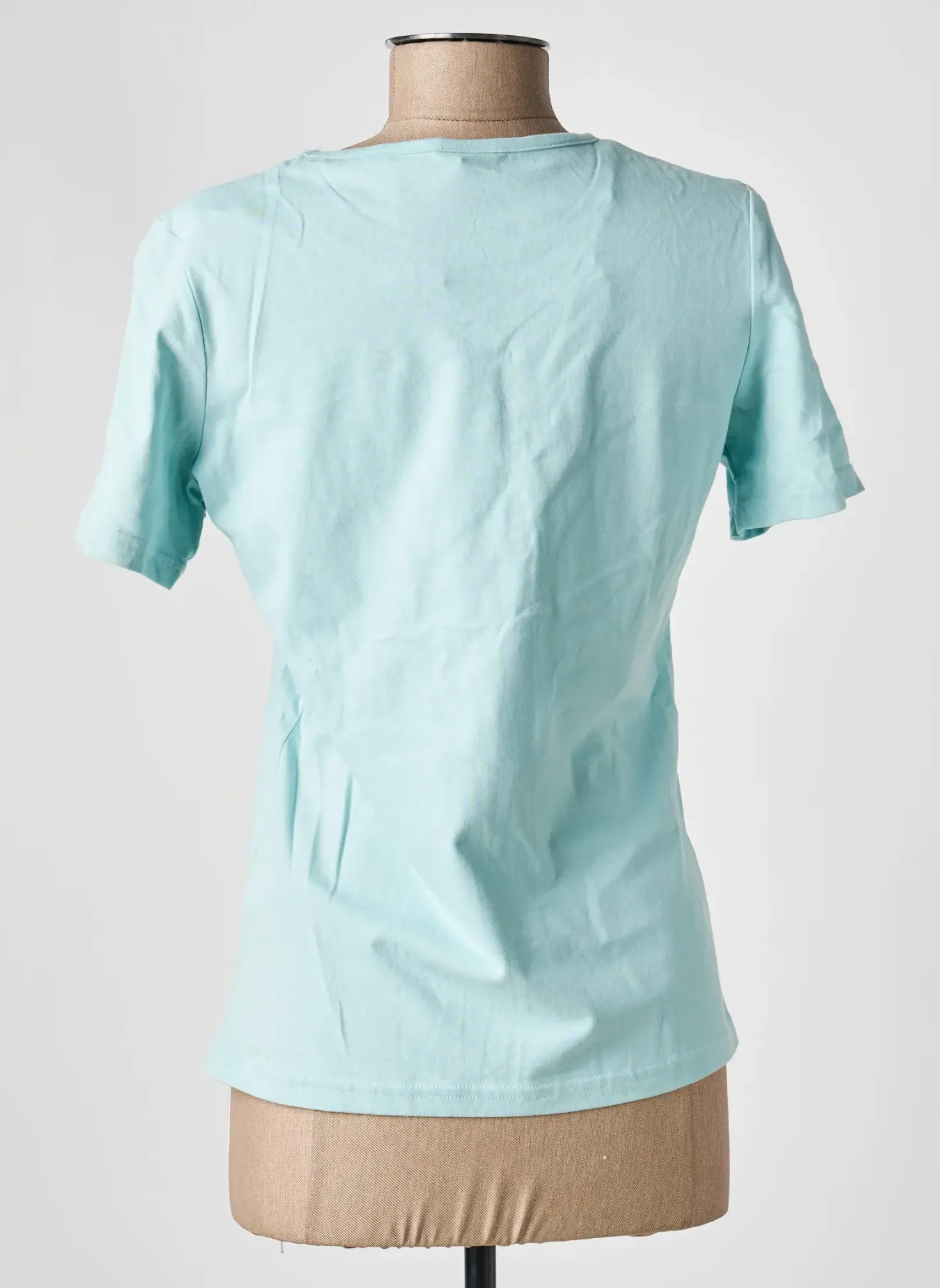 T-shirt Damart Bleu Manches Courtes