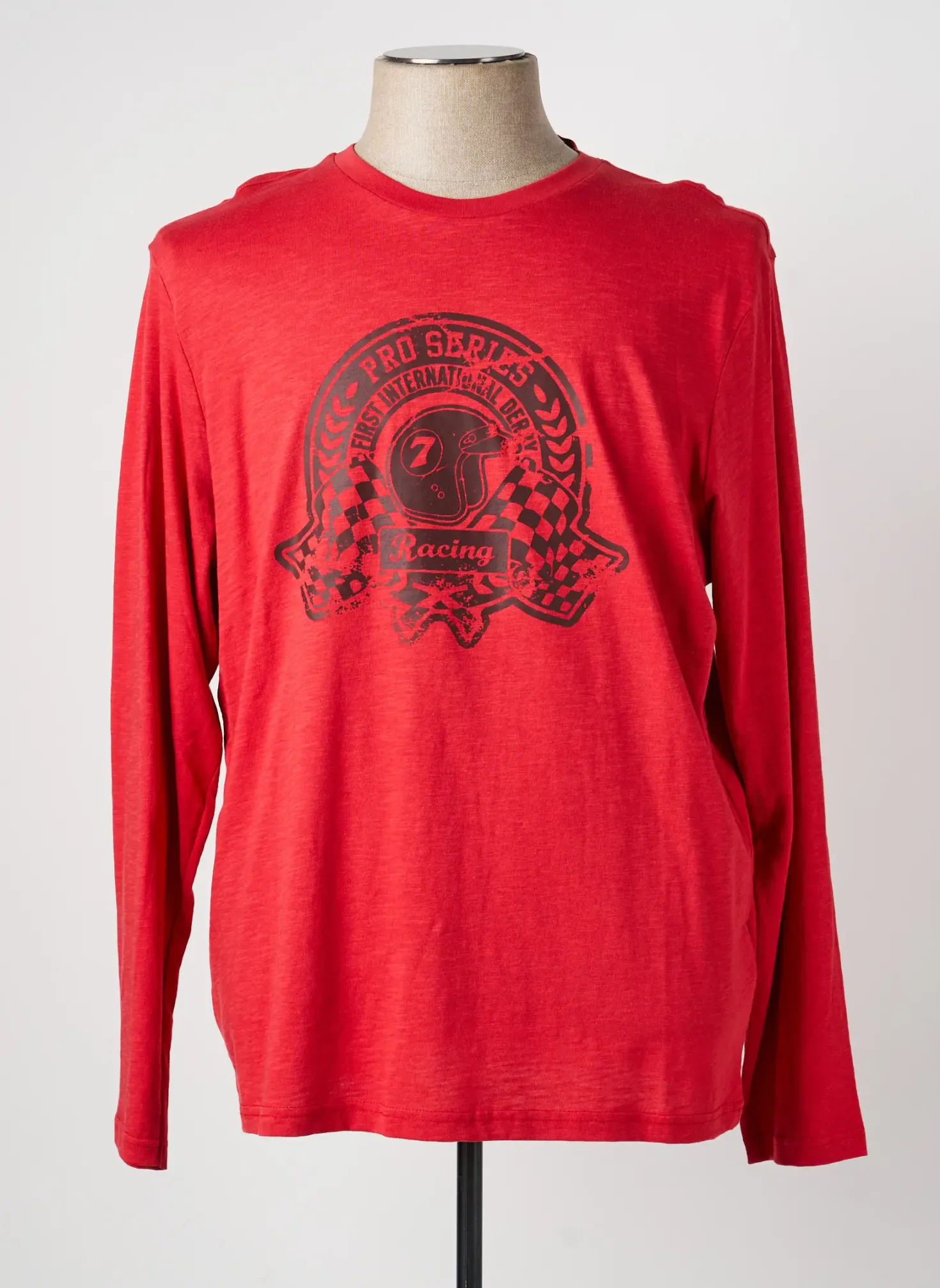 T-shirt Delahaye Rouge Manches Longues