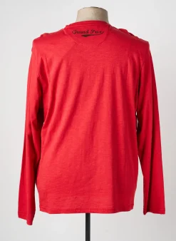 T-shirt Delahaye Rouge Manches Longues