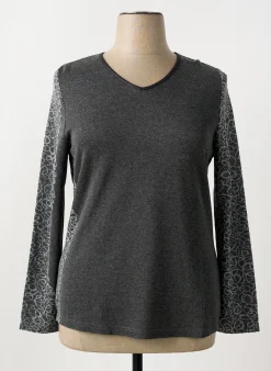 T-shirt Desaivre Gris Manches Longues