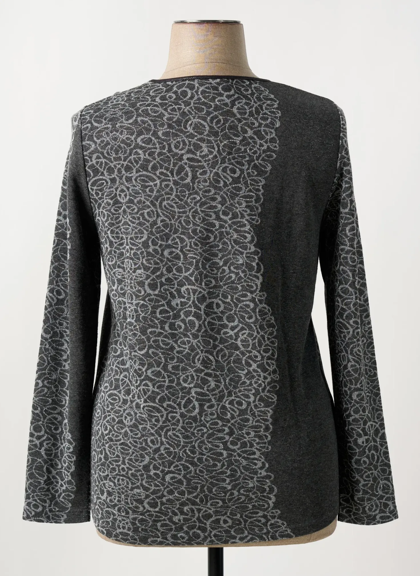 T-shirt Desaivre Gris Manches Longues