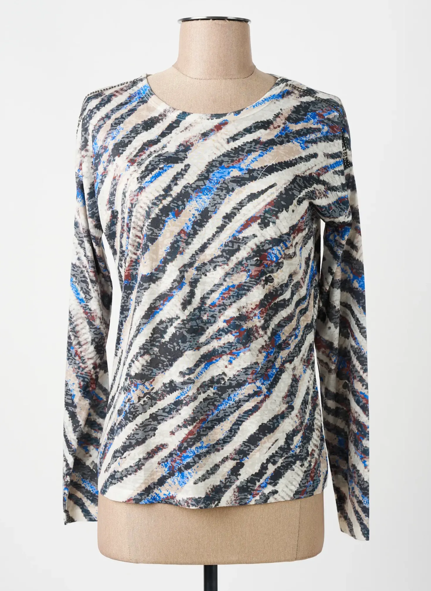 T-shirt Diane Laury Beige Manches Longues