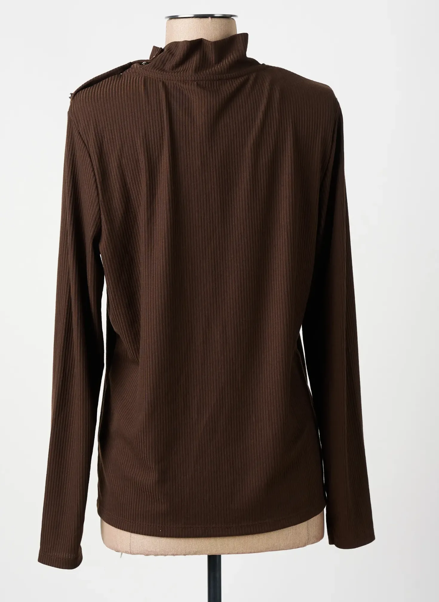 T-shirt Diane Laury Marron Manches Longues