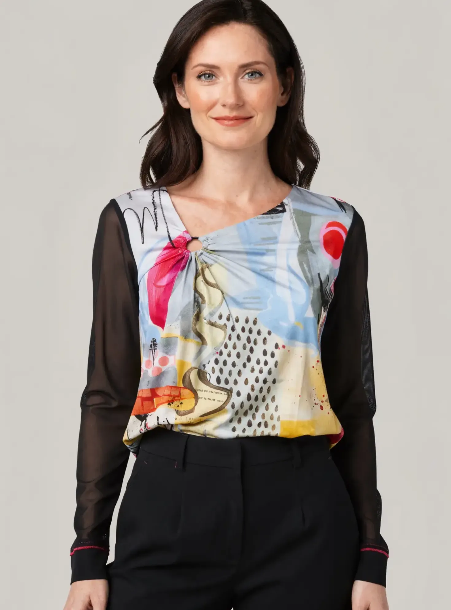 T-shirt Dolcezza Noir Manches Longues