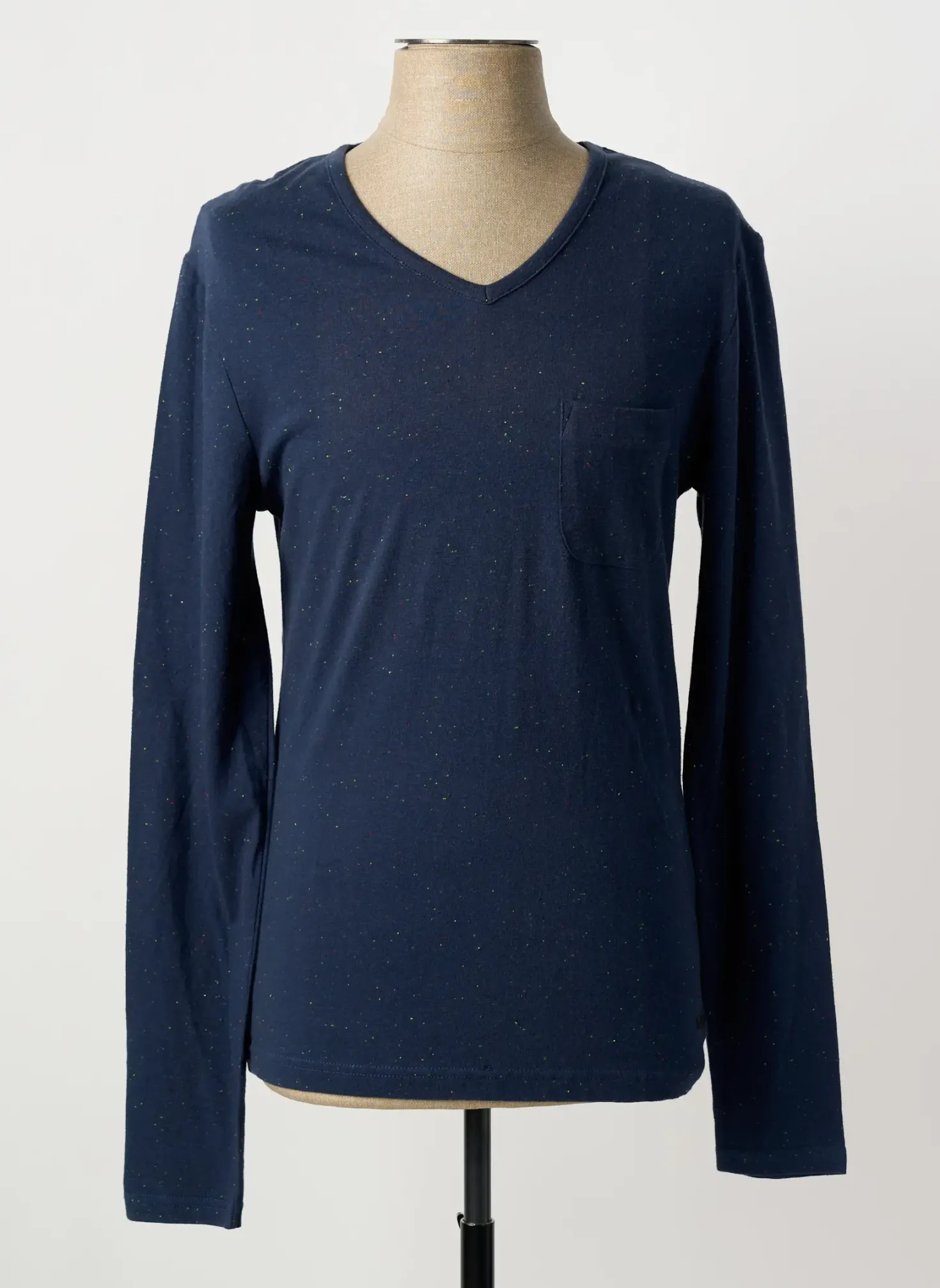 T-shirt Eleven Paris Bleu Manches Longues