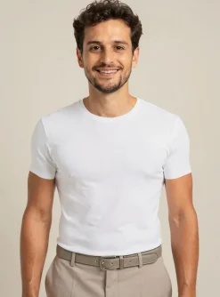 T-shirt Eminence Blanc Manches Courtes
