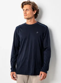 T-shirt Equitheme Bleu Manches Longues