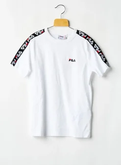 T-shirt Fila Blanc Manches Courtes