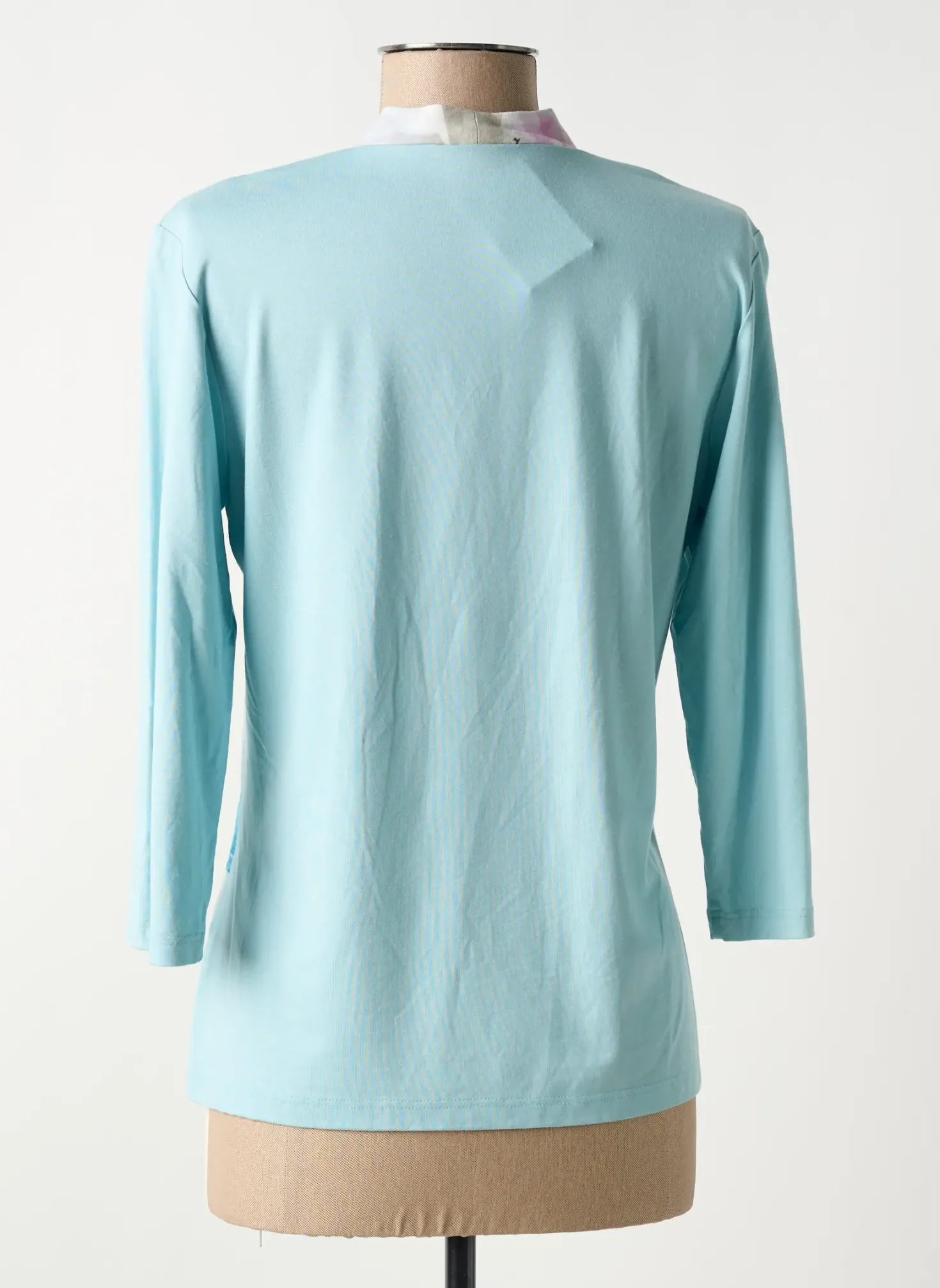 T-shirt Frank Walder Bleu Manches 3/4