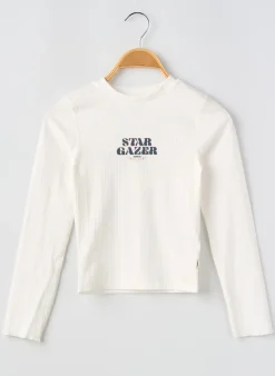 T-shirt Garcia Blanc Manches Longues
