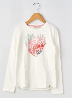 T-shirt Garcia Blanc Manches Longues