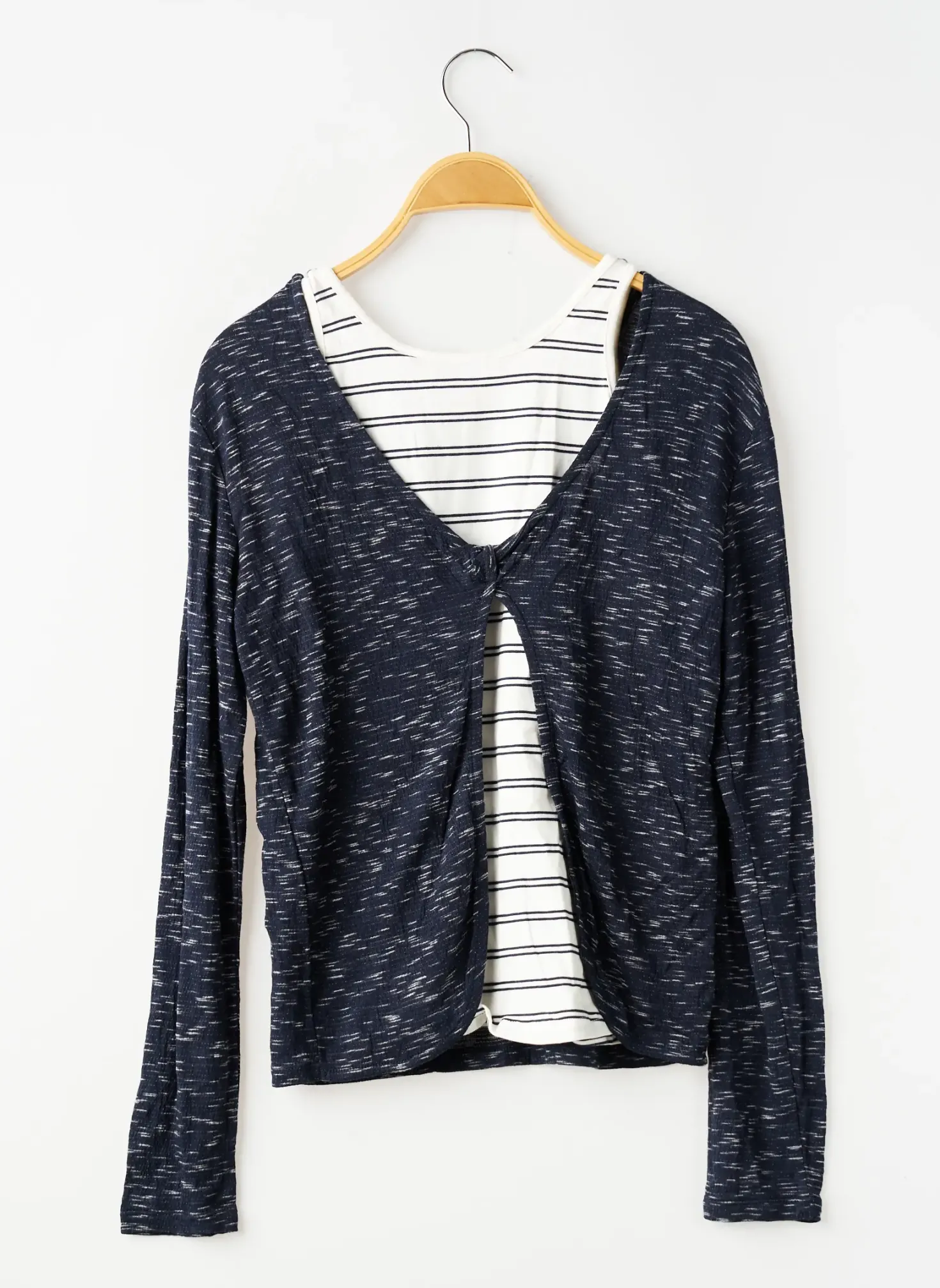 T-shirt Garcia Bleu Manches Longues