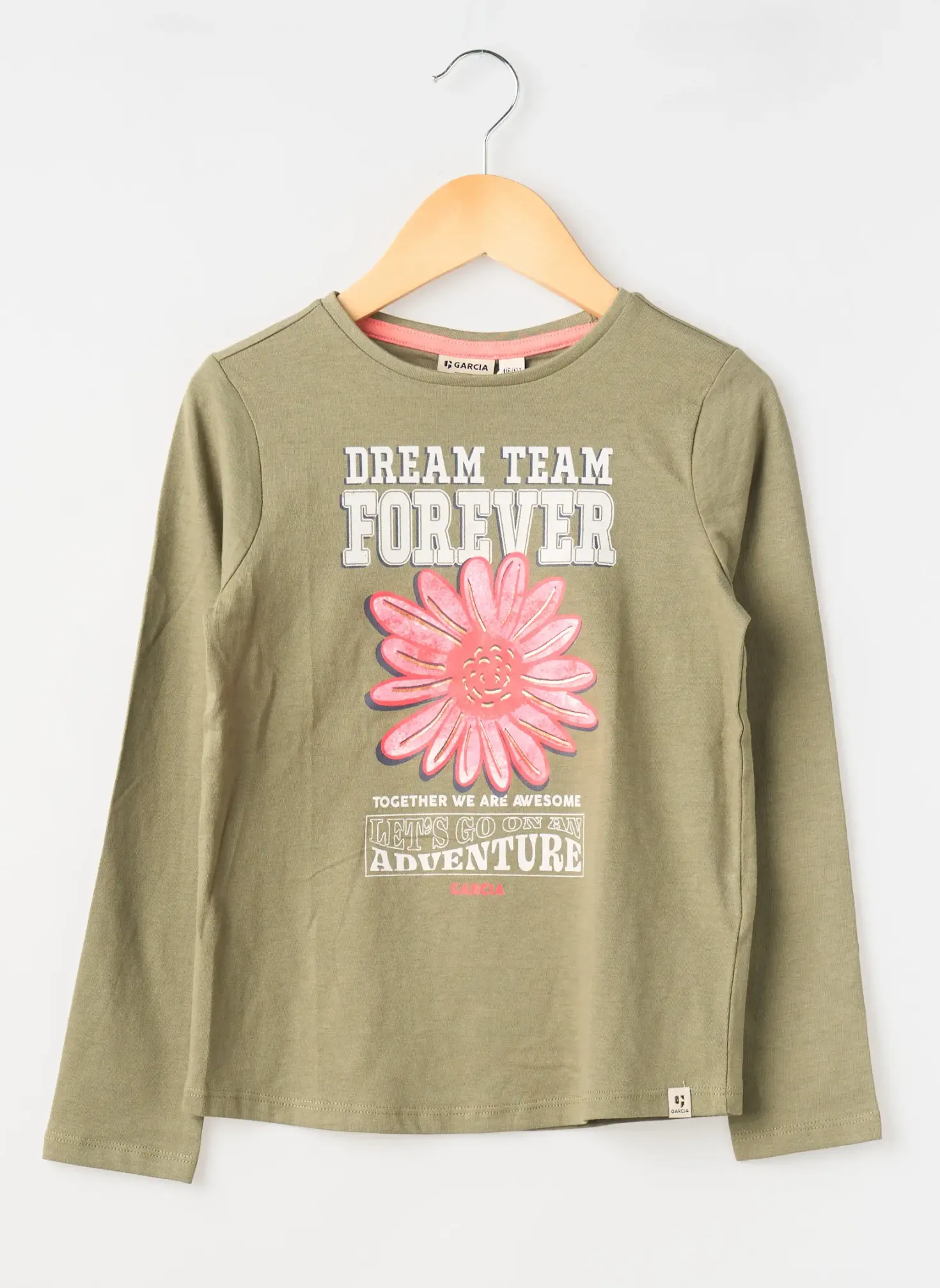 T-shirt Garcia Vert Manches Longues