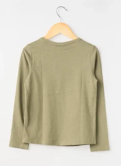 T-shirt Garcia Vert Manches Longues
