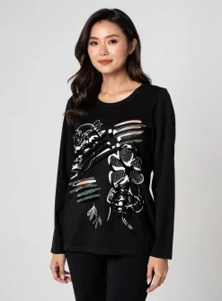T-shirt Gregory Pat Noir Manches Longues