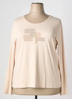 T-shirt Griffon Beige Manches Longues