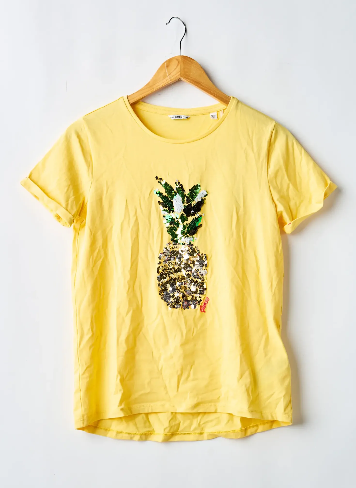 T-shirt Guess Jaune