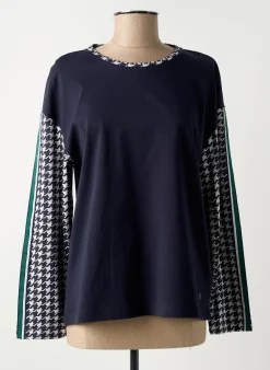 T-shirt Hajo Bleu Manches Longues