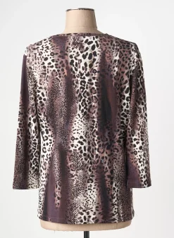 T-shirt Hajo Marron Manches 3/4