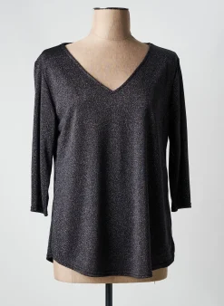 T-shirt Halogene Gris Manches 3/4