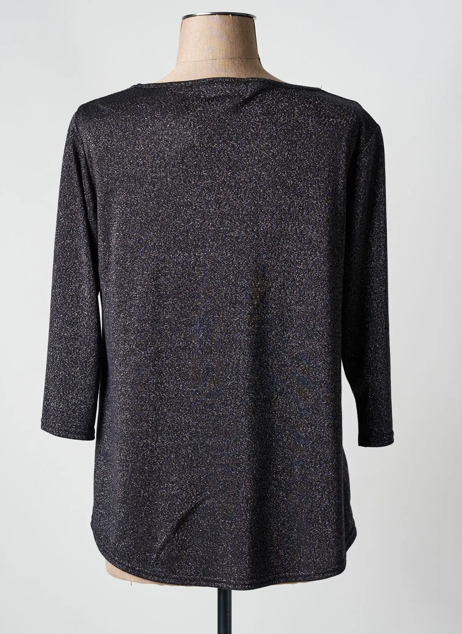 T-shirt Halogene Gris Manches 3/4