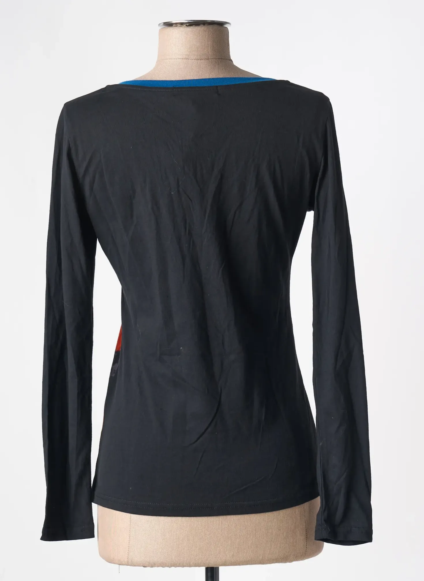 T-shirt 101 Idees Noir Manches Longues