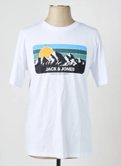 T-shirt Jack & Jones Blanc Manches Courtes