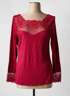 T-shirt Janira Rouge Manches Longues