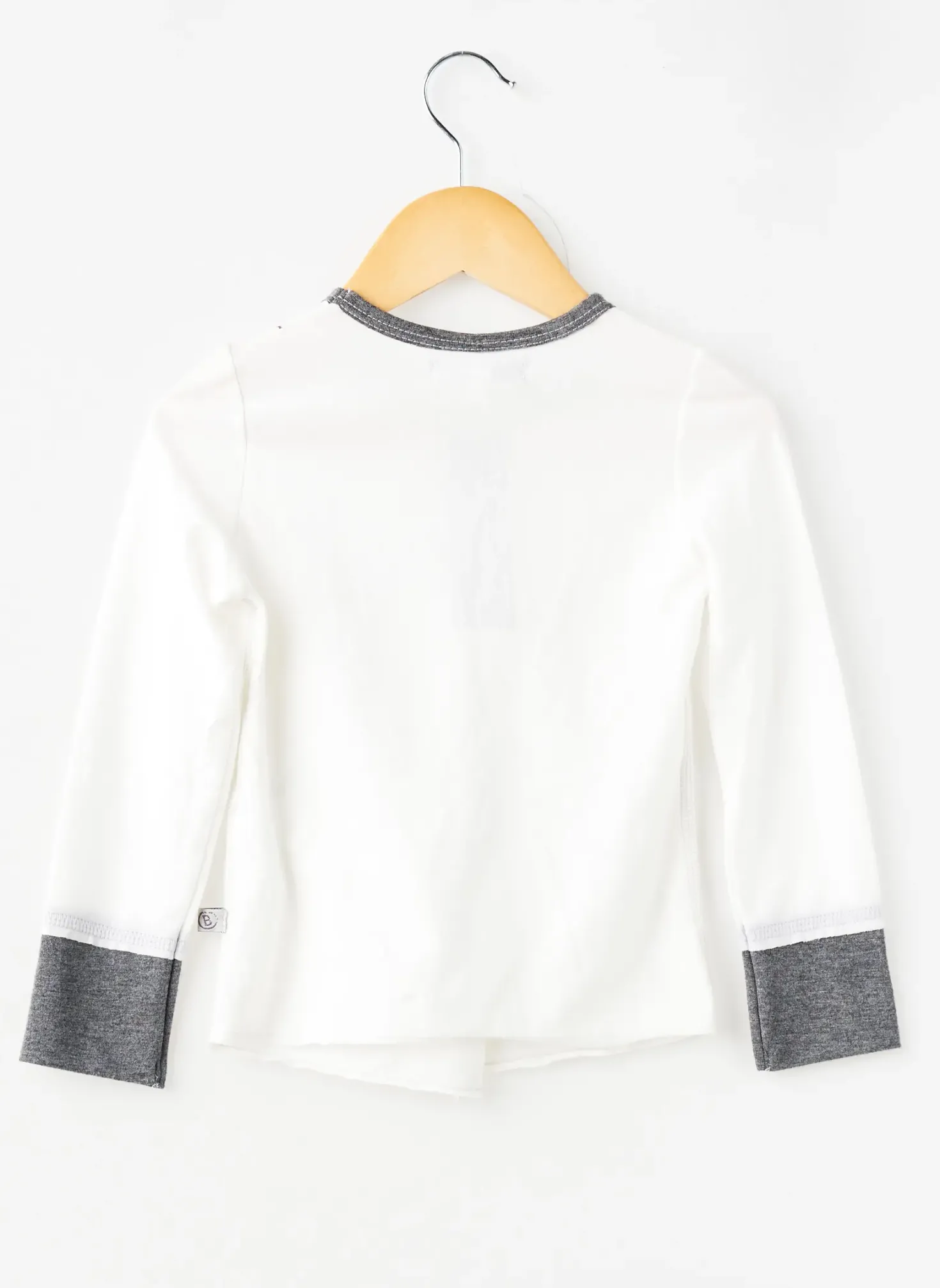 T-shirt Jean Bourget Beige Manches Longues