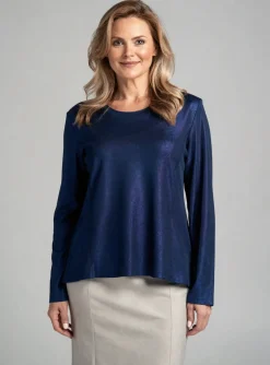 T-shirt Jean Gabriel Bleu Manches Longues