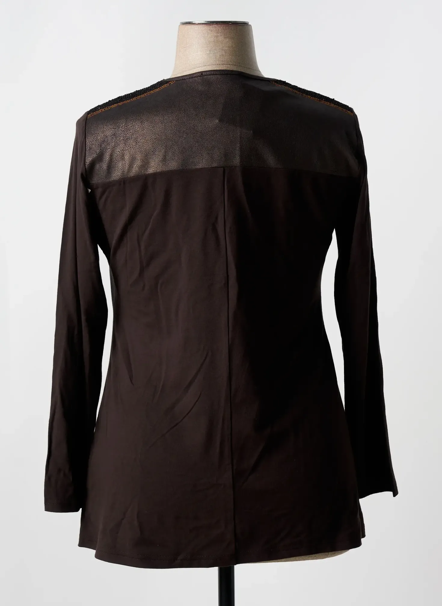 T-shirt Jean Gabriel Marron Manches Longues