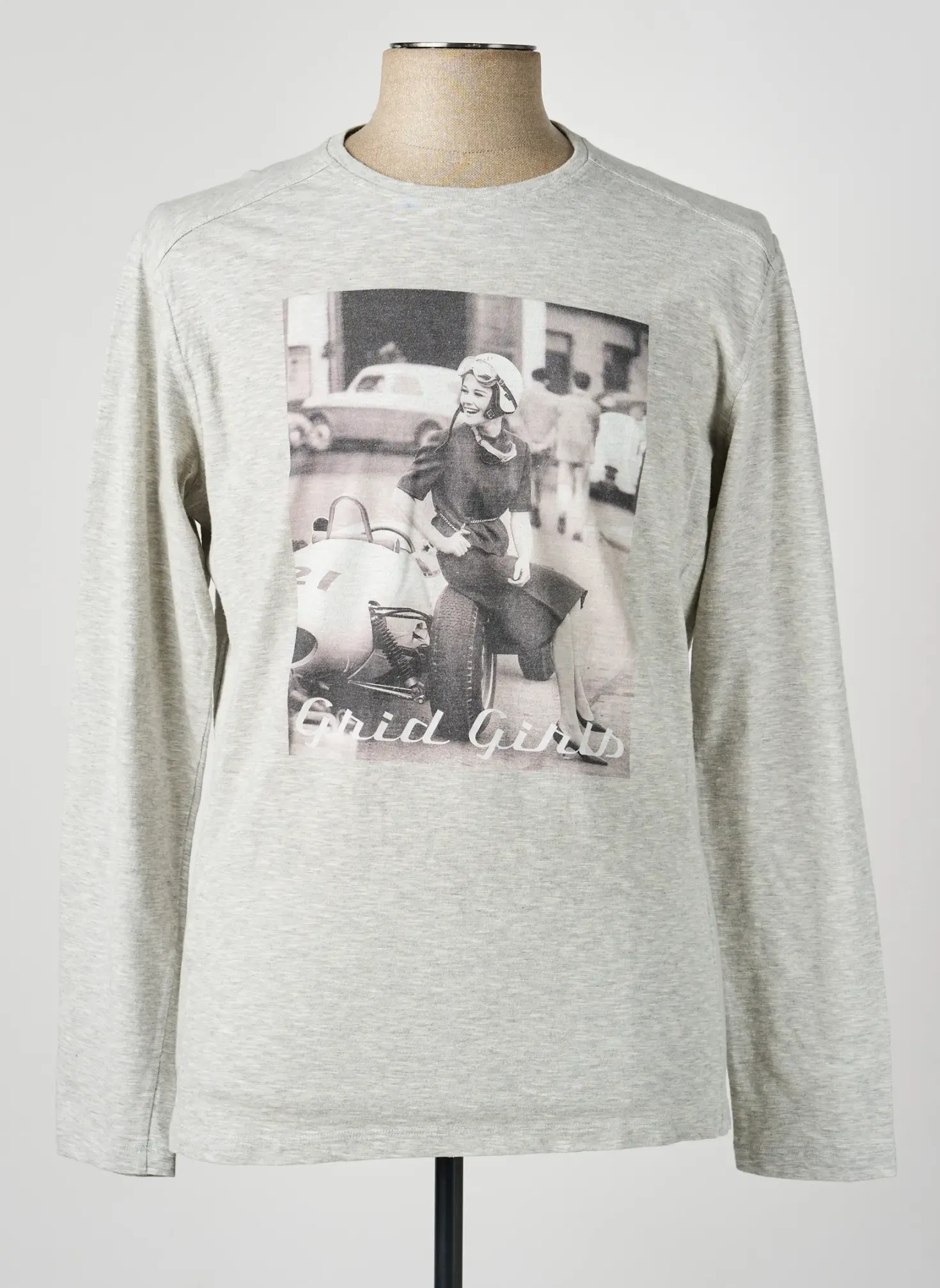 T-shirt 8js Gris Manches Longues