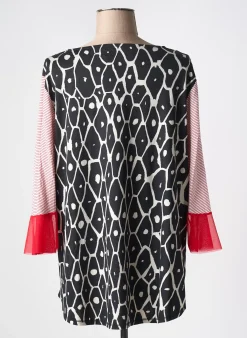 T-shirt Kakie Rouge Manches Longues