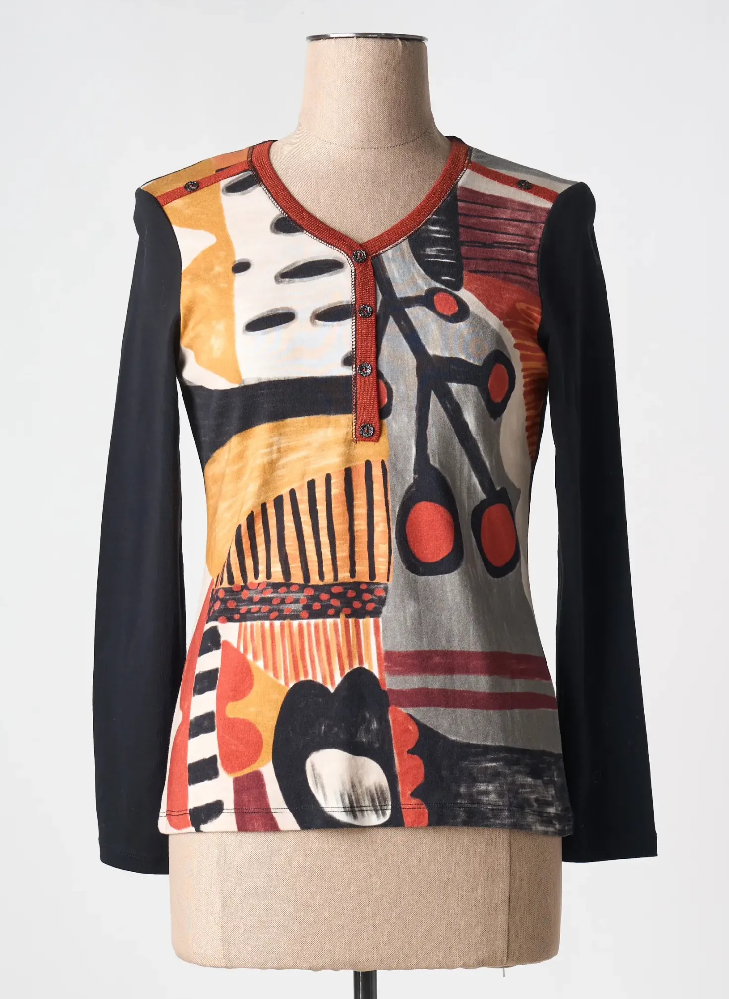 T-shirt Kalisson Noir Manches Longues