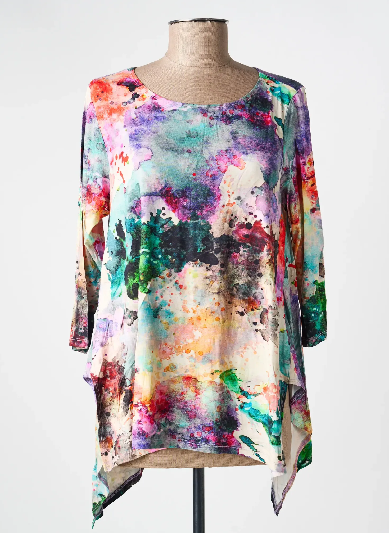 T-shirt Kozan Bleu Manches 3/4
