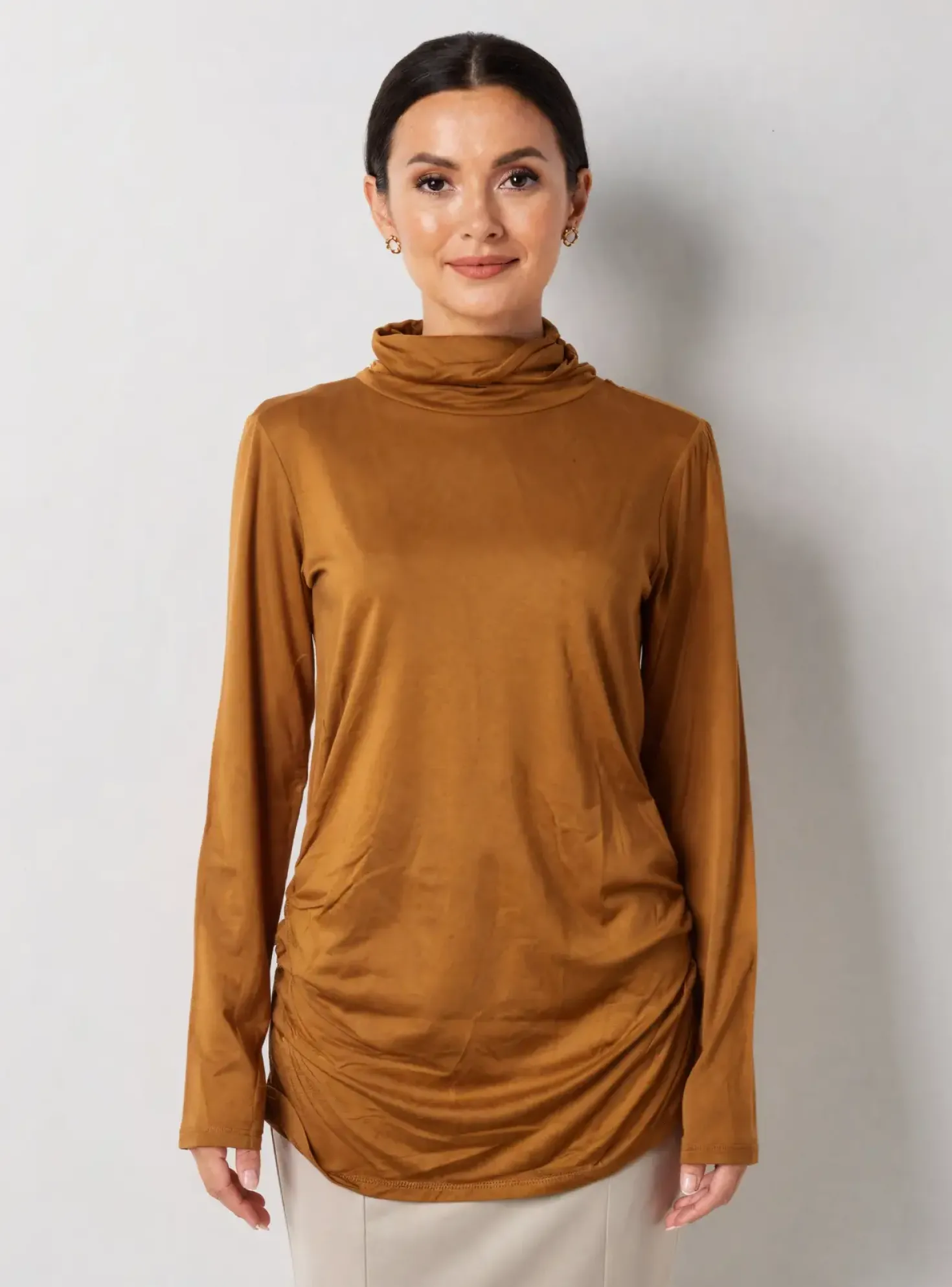 T-shirt Kozan Marron Manches Longues