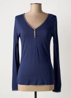 T-shirt La Fee Maraboutee Bleu Manches Longues