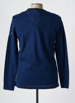 T-shirt La Marinière Française Bleu Manches Longues
