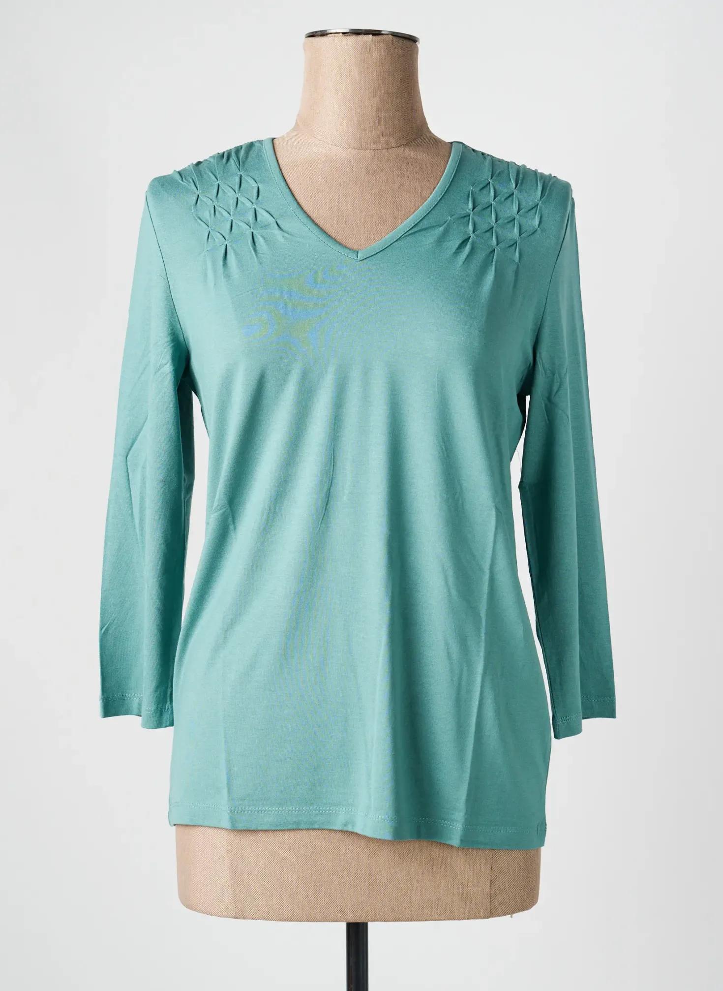 T-shirt Linea Tesini Vert Manches 3/4