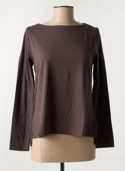 T-shirt Maloka Marron Manches Longues