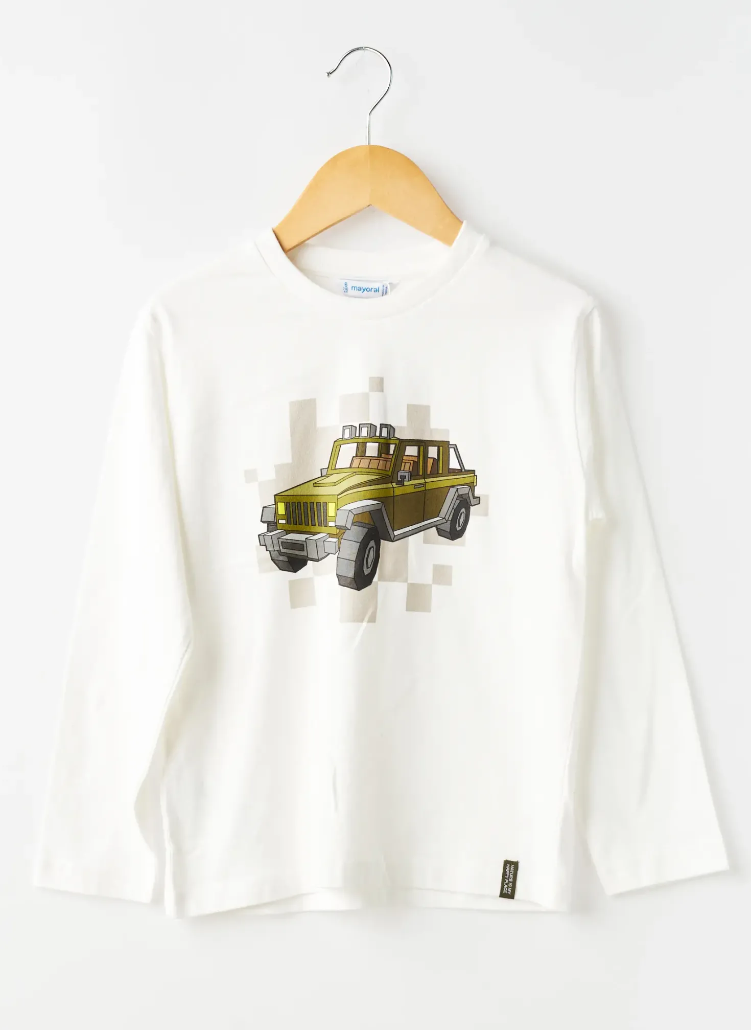 T-shirt Mayoral Blanc Manches Longues