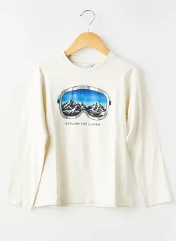 T-shirt Mayoral Blanc Manches Longues