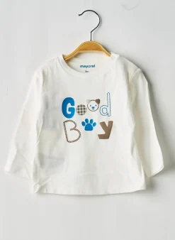 T-shirt Mayoral Blanc Manches Longues