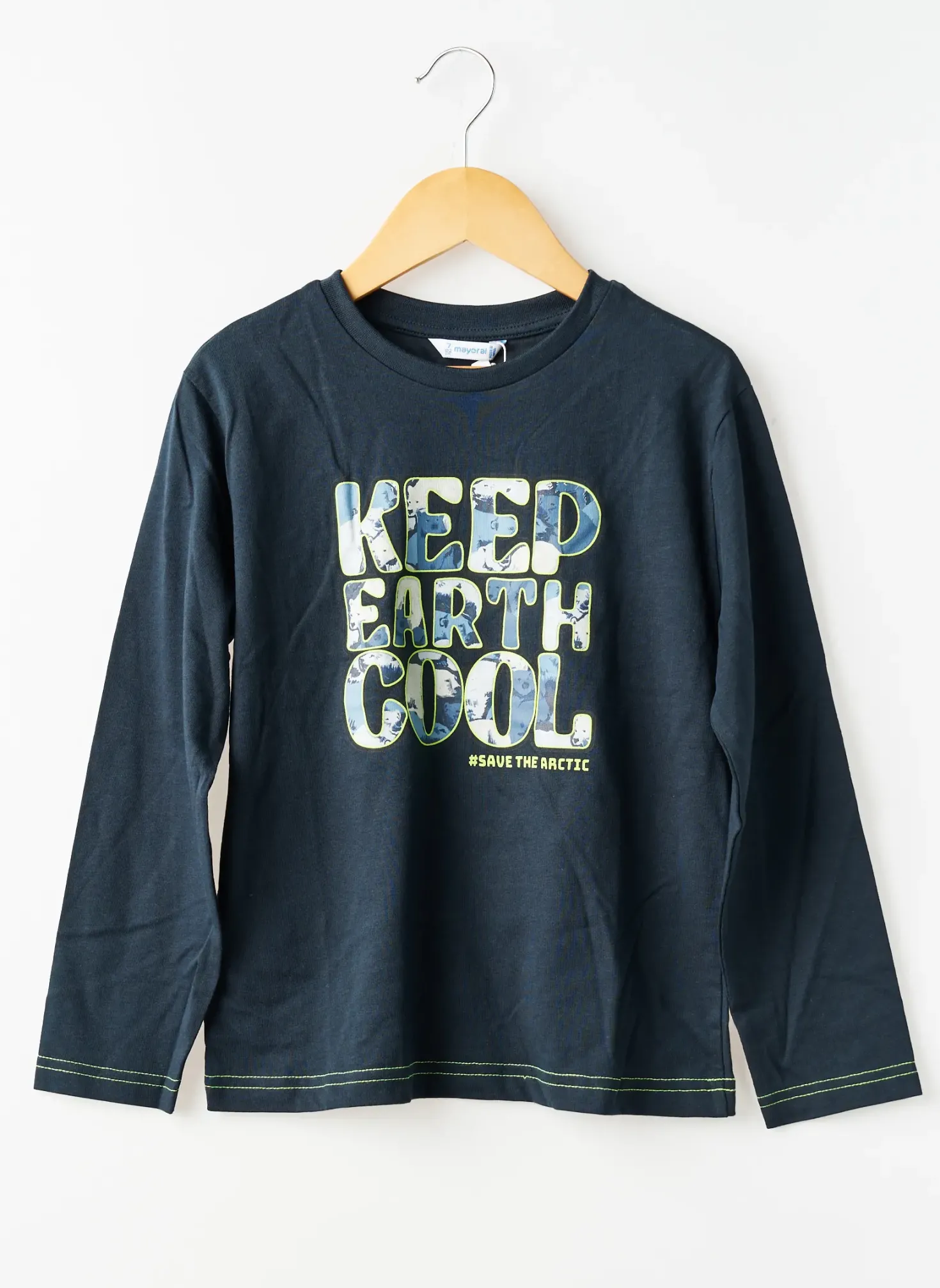 T-shirt Mayoral Bleu Manches Longues