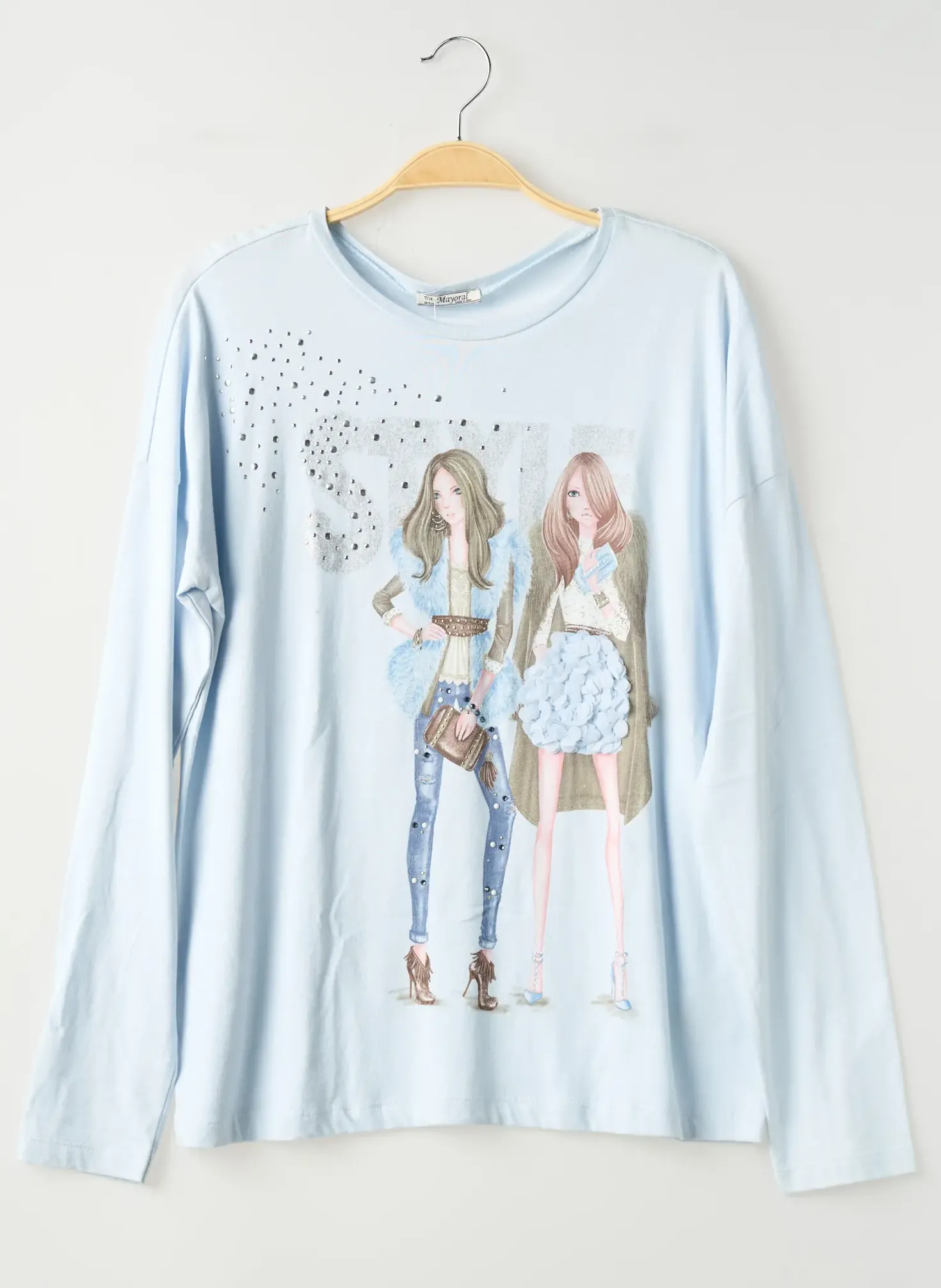 T-shirt Mayoral Bleu Manches Longues