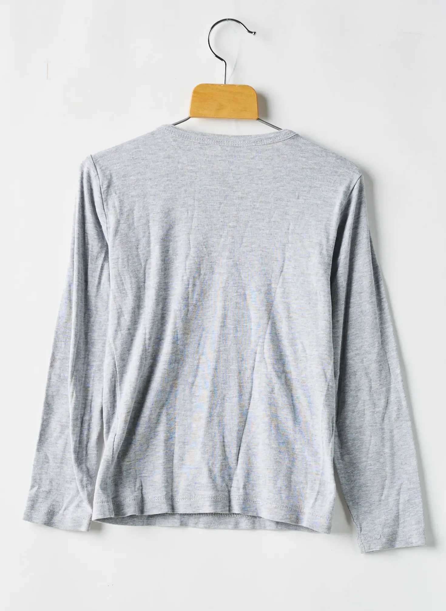 T-shirt Monoprix Gris Manches Longues
