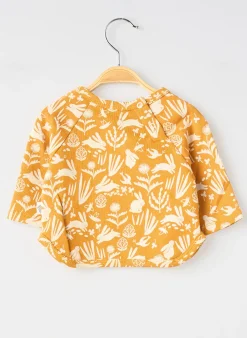T-shirt Moulin Roty Orange Manches Longues