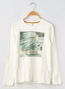 T-shirt Name It Blanc Manches Longues