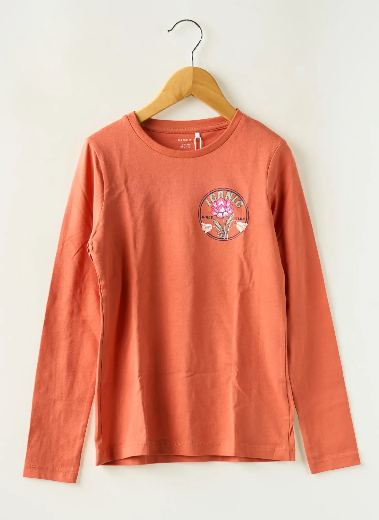 T-shirt Name It Orange Manches Longues
